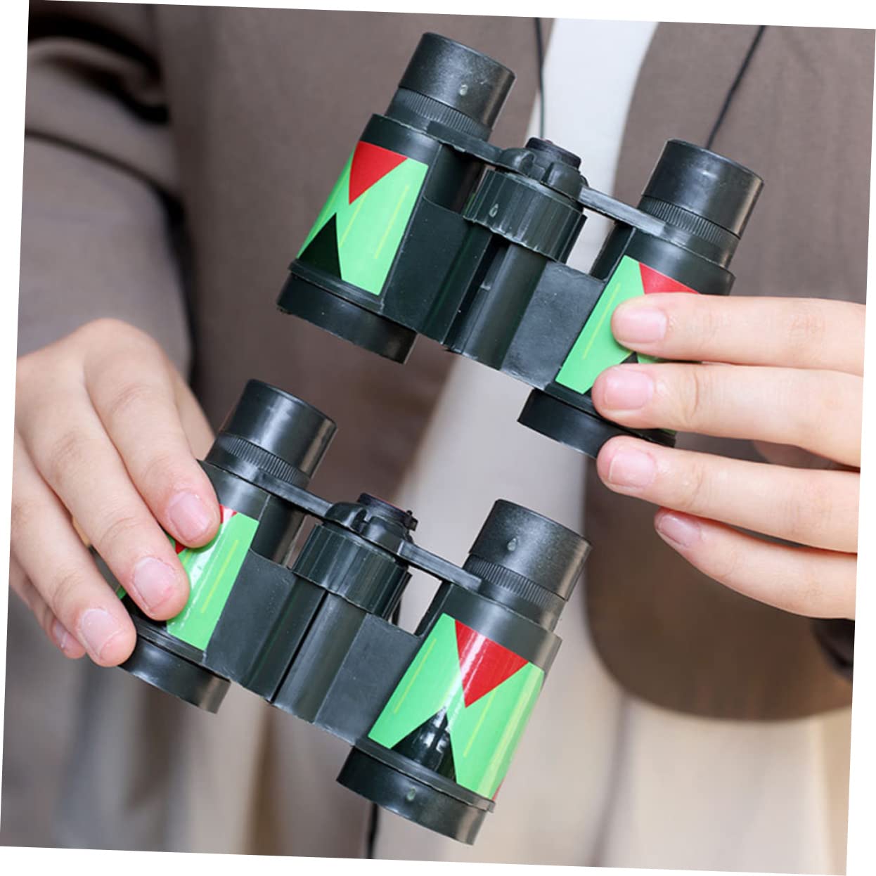 12 Pcs Kids Binoculars for Outdoor Exploration - Durable Plastic Space-Themed Monocular Toys for Boys & Girls - Perfect for Bird Watching, Camping, Hiking & Nature Adventures
