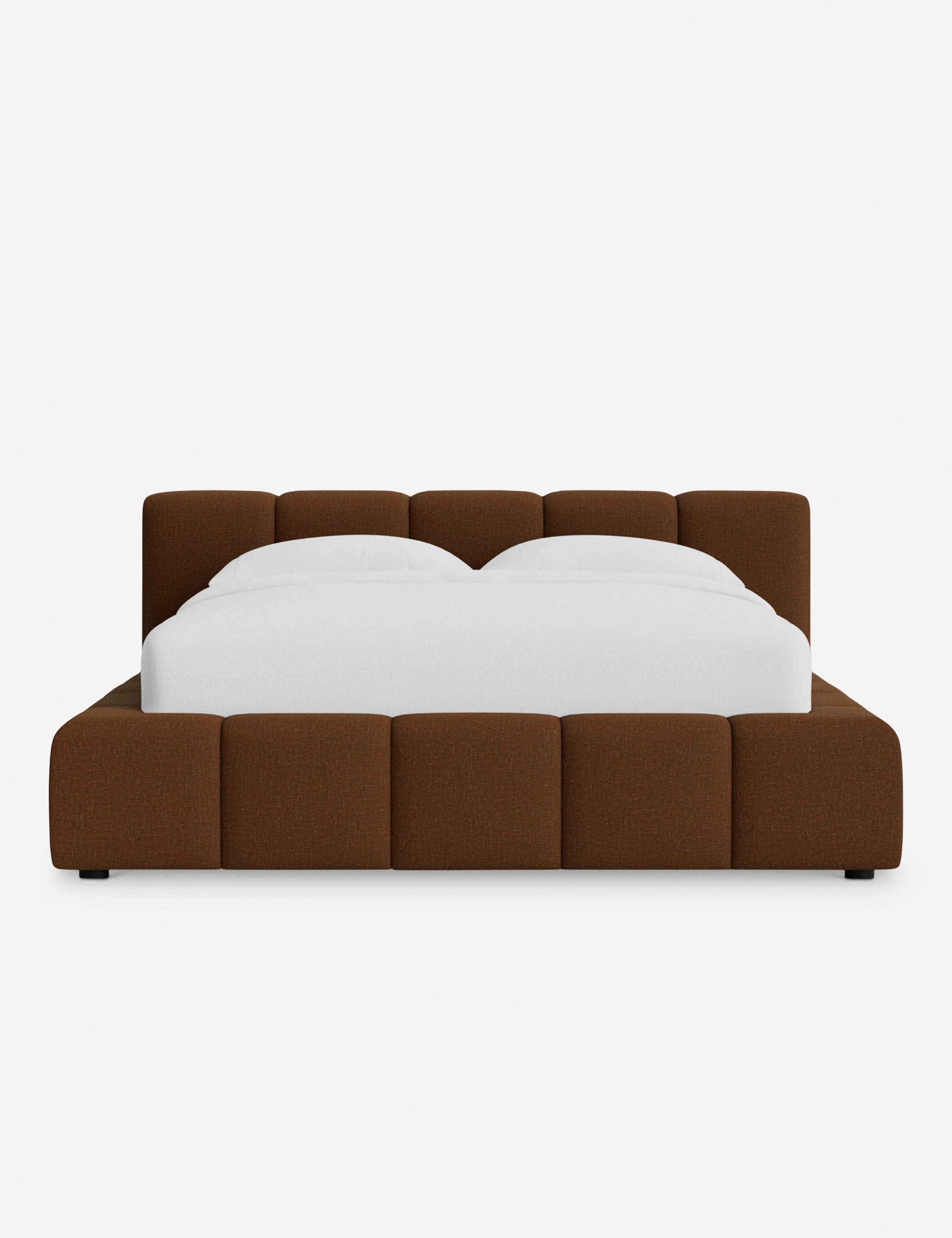 Cambry Platform Bed Frame - Modern Minimalist Wooden Bed with Headboard - Perfect for Bedroom, Guest Room & Small Spaces