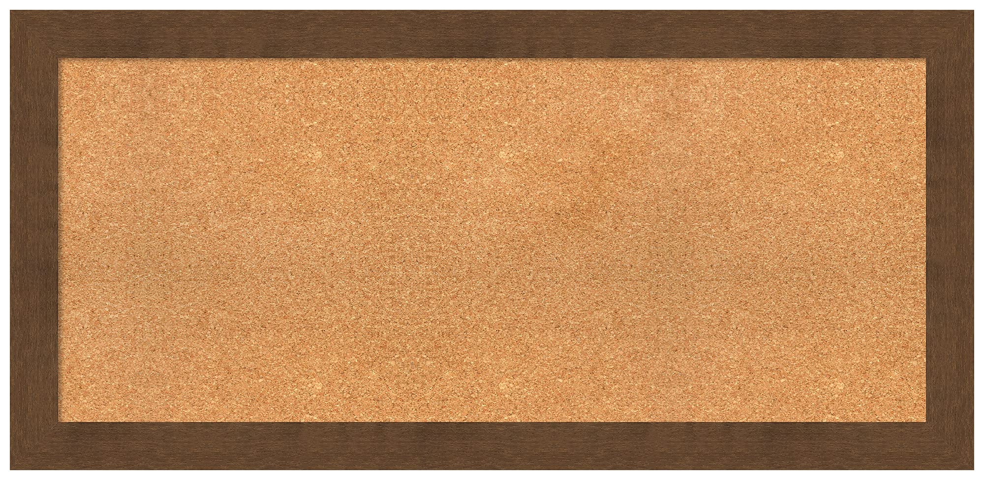 Custom Natural Cork Bulletin Board 46x22 Inches - Oversized Pin Board with Carlisle Brown Wood Frame - Wall Organization for Home, Office & Classroom - Various Sizes Available