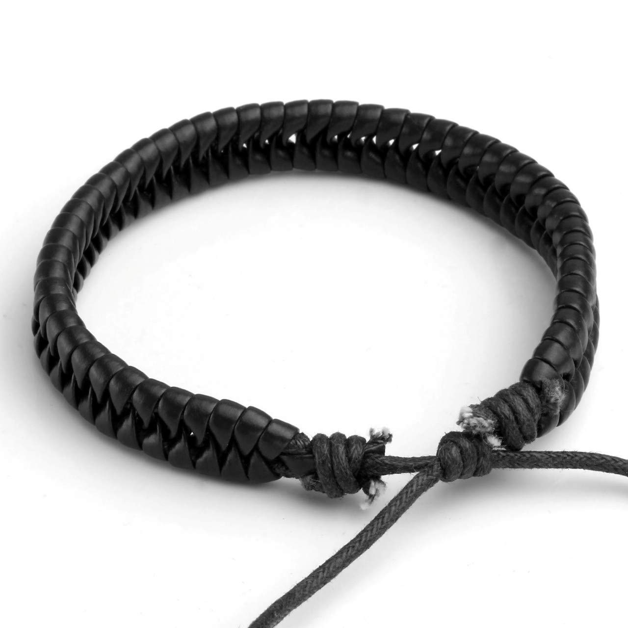 6-12PCS Braided Faux Leather Bracelet Set - Punk Cuff Wrap Bracelets for Men & Women, Adjustable Wristbands - Perfect for Casual Wear, Music Festivals & Boho Style Outfits