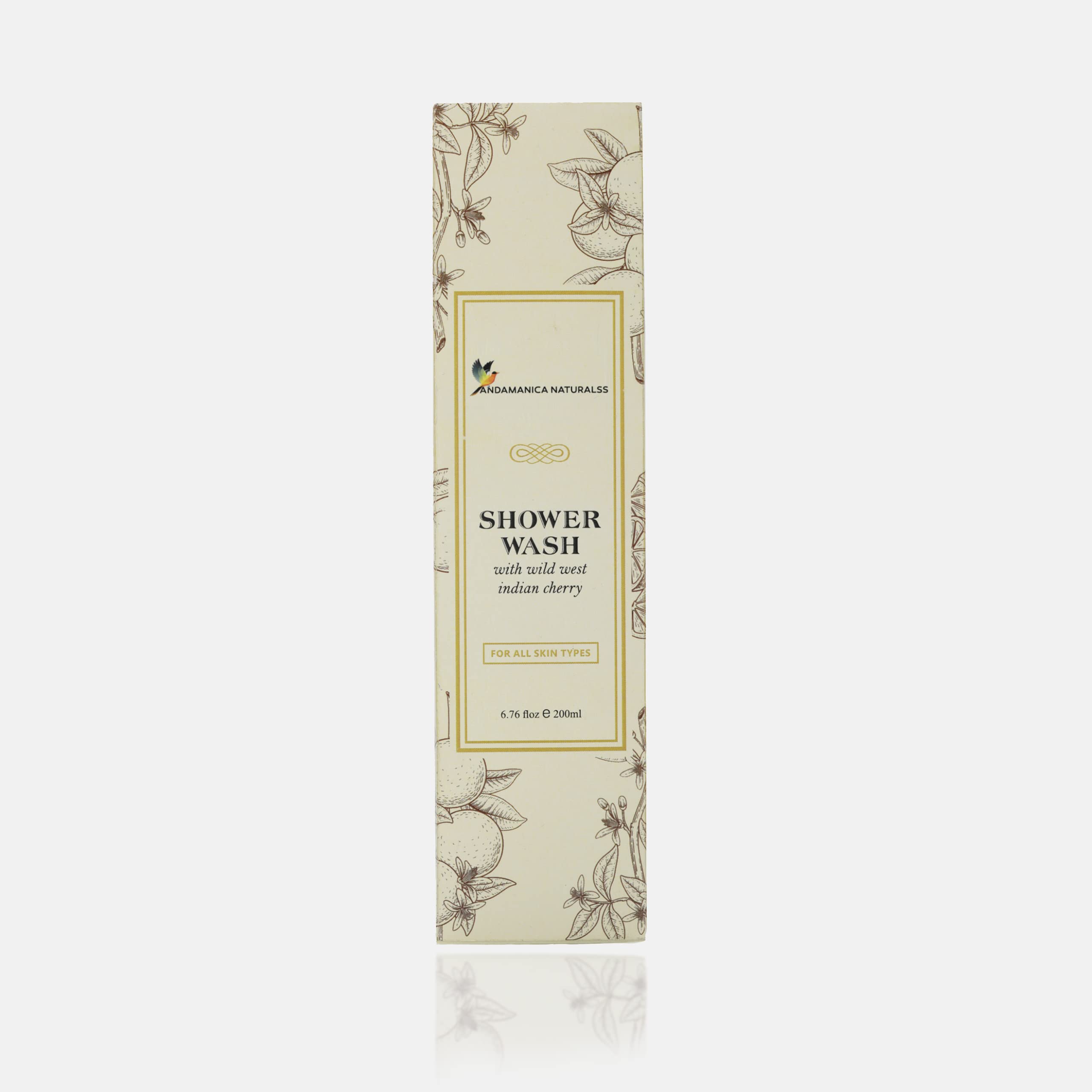 ANDAMANICA NATURALSS Ayurvedic Shower Gel - Sulfate & Paraben Free Body Wash for Women & Men - 200ml (Pack of 2) | Hydrating & Soothing Natural Ingredients for Daily Skincare & Relaxing Bath Time