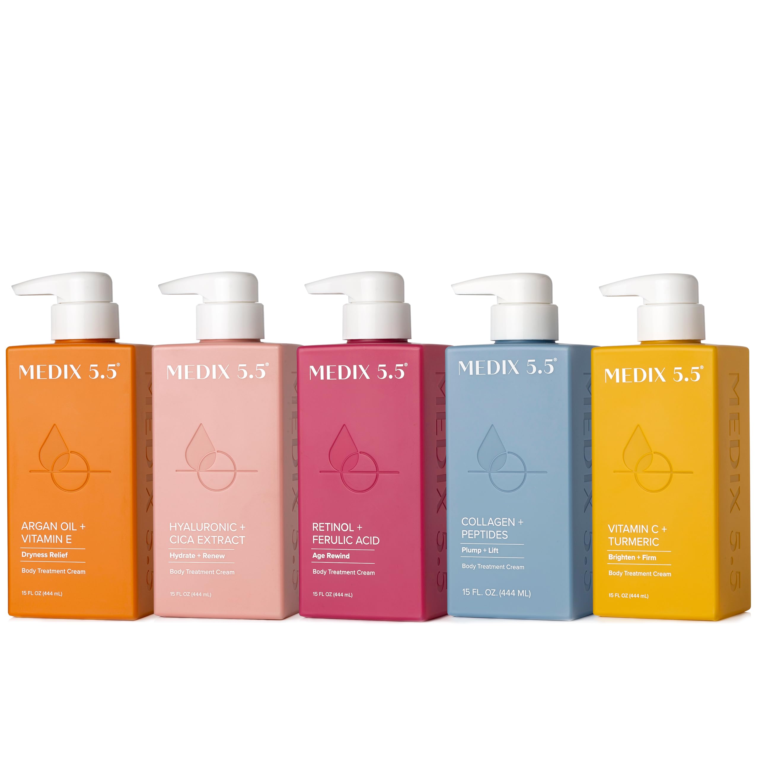 Medix 5.5 Retinol Firming Cream with Vitamin C, Hyaluronic Acid, Collagen & Argan Oil - Anti-Aging Skincare Set for Face & Neck - Day & Night Moisturizing Creams for Wrinkles, Dark Spots & Dry Skin
