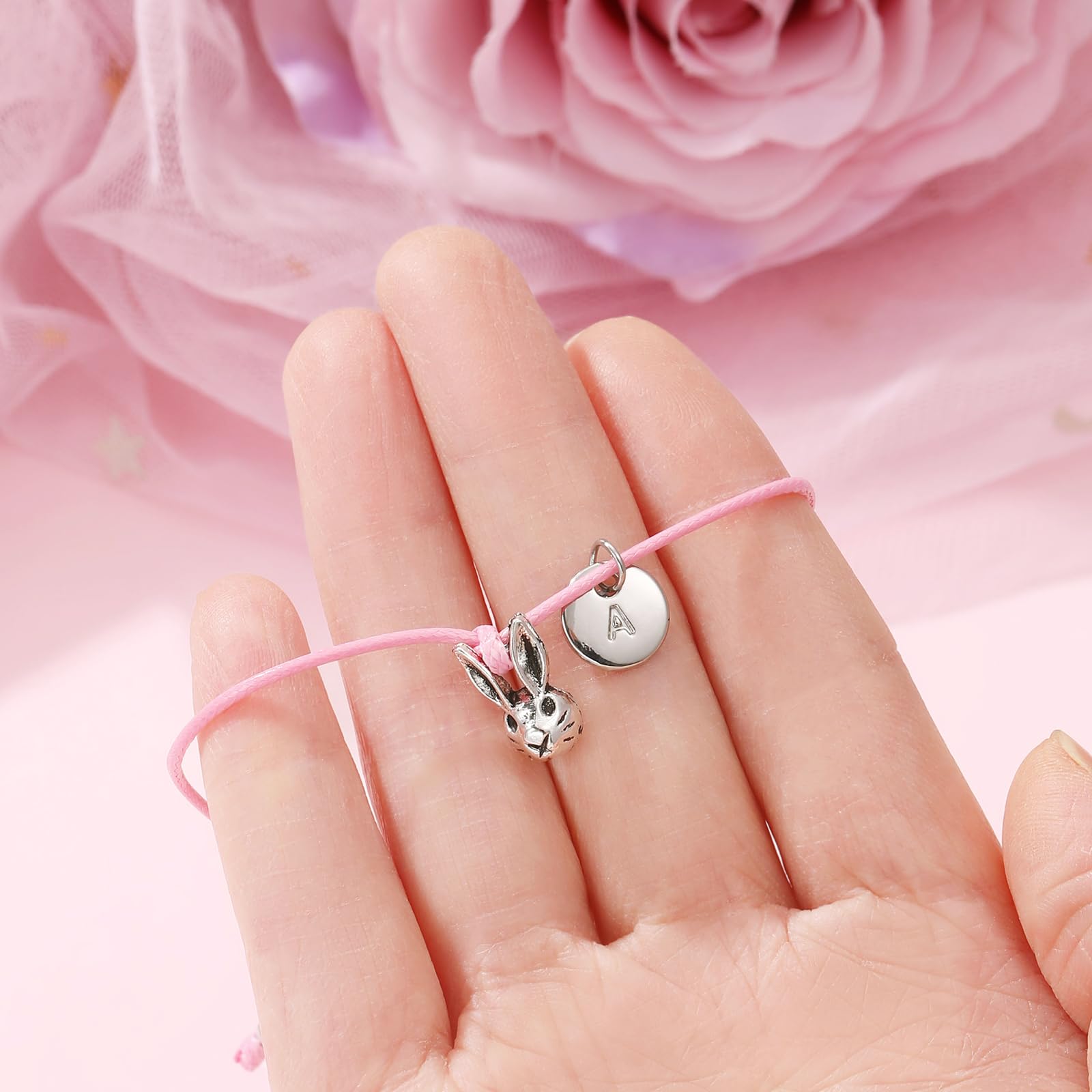 Personalized Christian Easter Bracelet for Girls, Women & Teens - First Communion Gift with Bunny Charm & Card - Ideal for Daughter, Granddaughter, Niece & Friends - Perfect for Easter Sunday, Church Events & Special Occasions