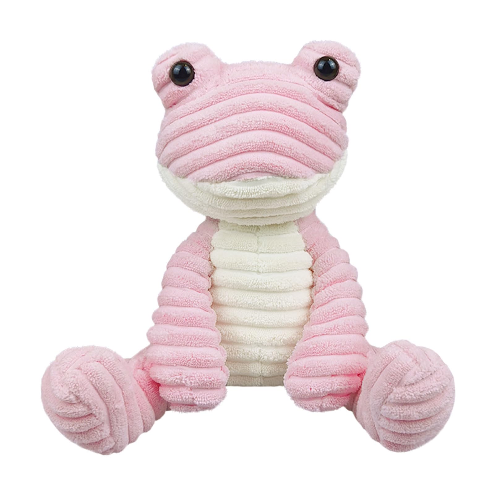 Soft Pink Corduroy Plush Frog Stuffed Animal Toy - 8.5 Inch Cuddly Hugging Plushie for Boys, Girls & Adults | Perfect Gift for Kids, Valentine's Day & Birthday | Great for Nursery Decor, Comfort Companion & Stress Relief