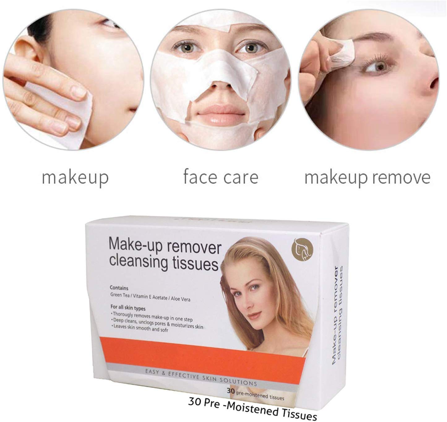 RAAYA 4-Pack Makeup Remover Wipes for Women - Gentle Face Cleansing