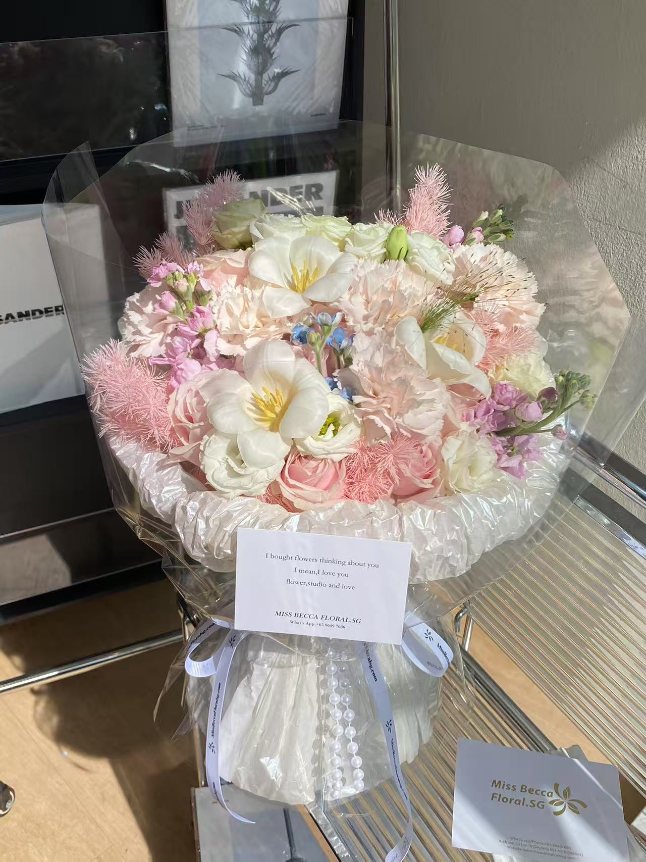 2025 Mother's Day Pink Carnation & Tulip Bouquet - Fresh Floral Arrangement for Gifts, Home Decor, and Special Occasions