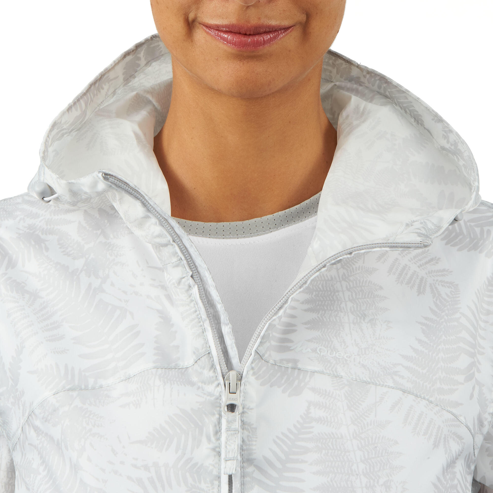 Quechua Women's Raincut Full Zip Windproof Waterproof Rain Jacket - Lightweight Hiking & Outdoor Activities