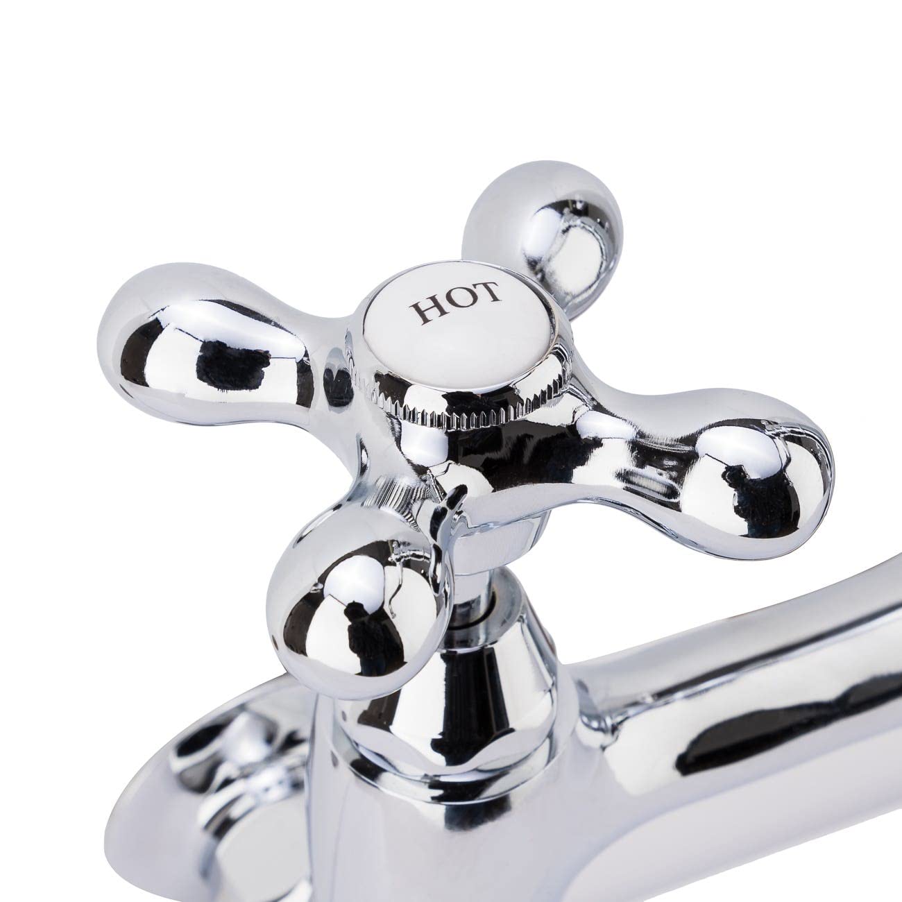 Vintage Wall Mounted Bridge Kitchen Faucet with Metal Cross Handles - Classic Design for Farmhouse & Industrial Style Bathrooms - Perfect for Bath Tubs, Sinks, and Wet Bars