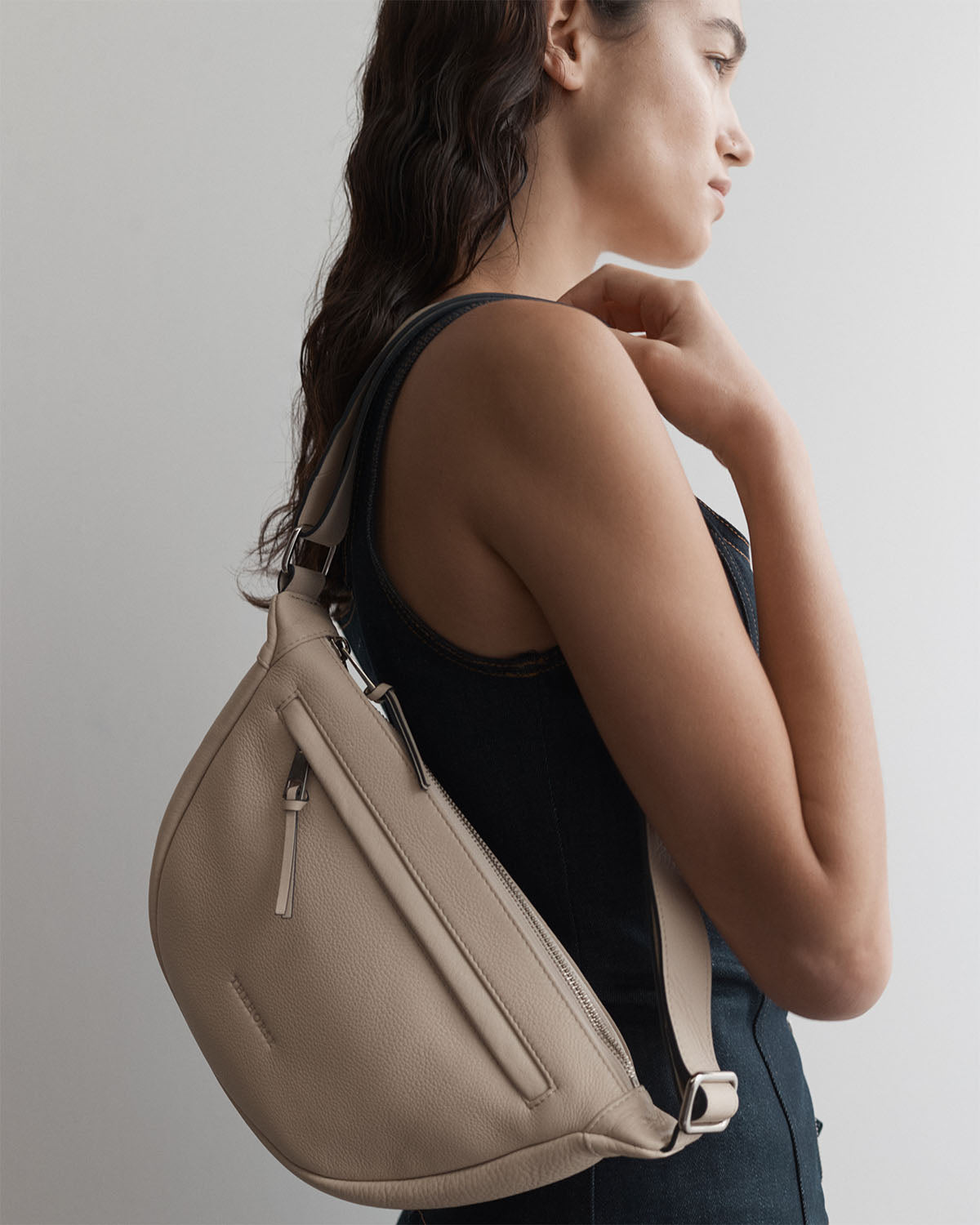 Stylish Sporty Crossbody Bag in Oat - Perfect for Gym, Travel & Everyday Use