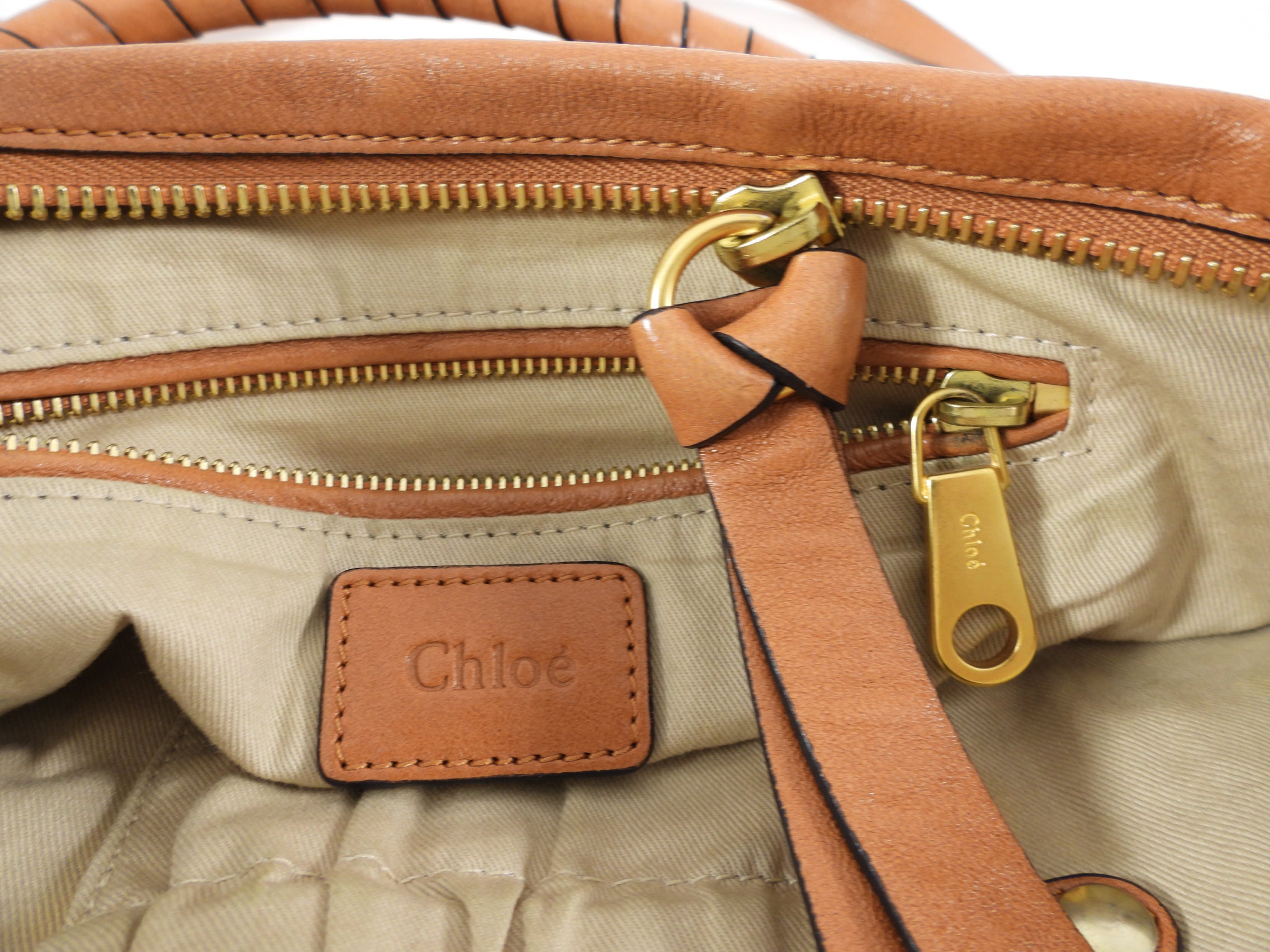 Chloe Tan Leather Large Marcie Two-Way Shoulder Bag - Luxury Designer Handbag for Women | Perfect for Work, Travel & Everyday Use