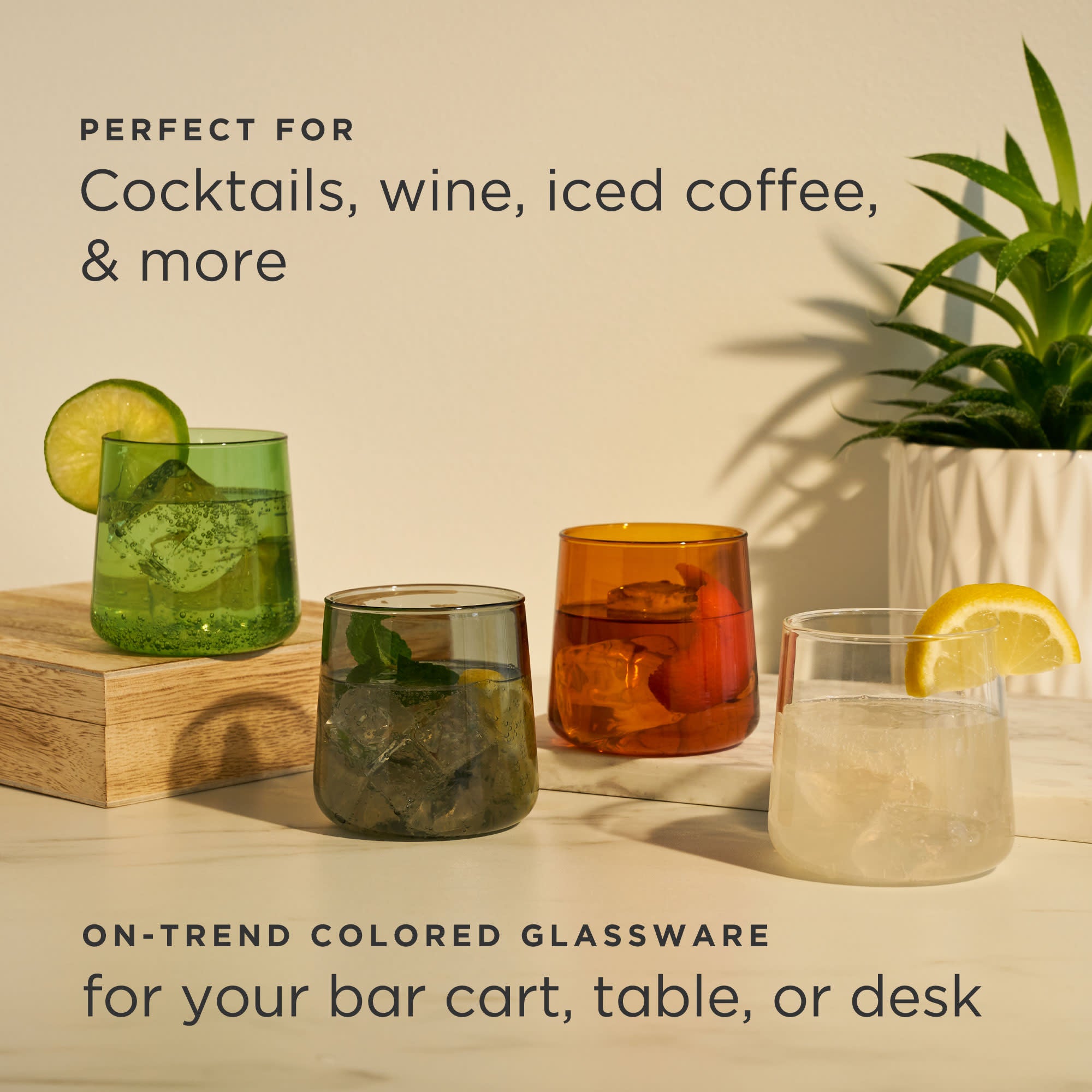 Aurora Cocktail Glasses Set of 4 - 12oz Color Changing Stainless Steel Tumbler Cups with Lids & Straws - Perfect for Margaritas, Cocktails, Iced Coffee & Party Drinks