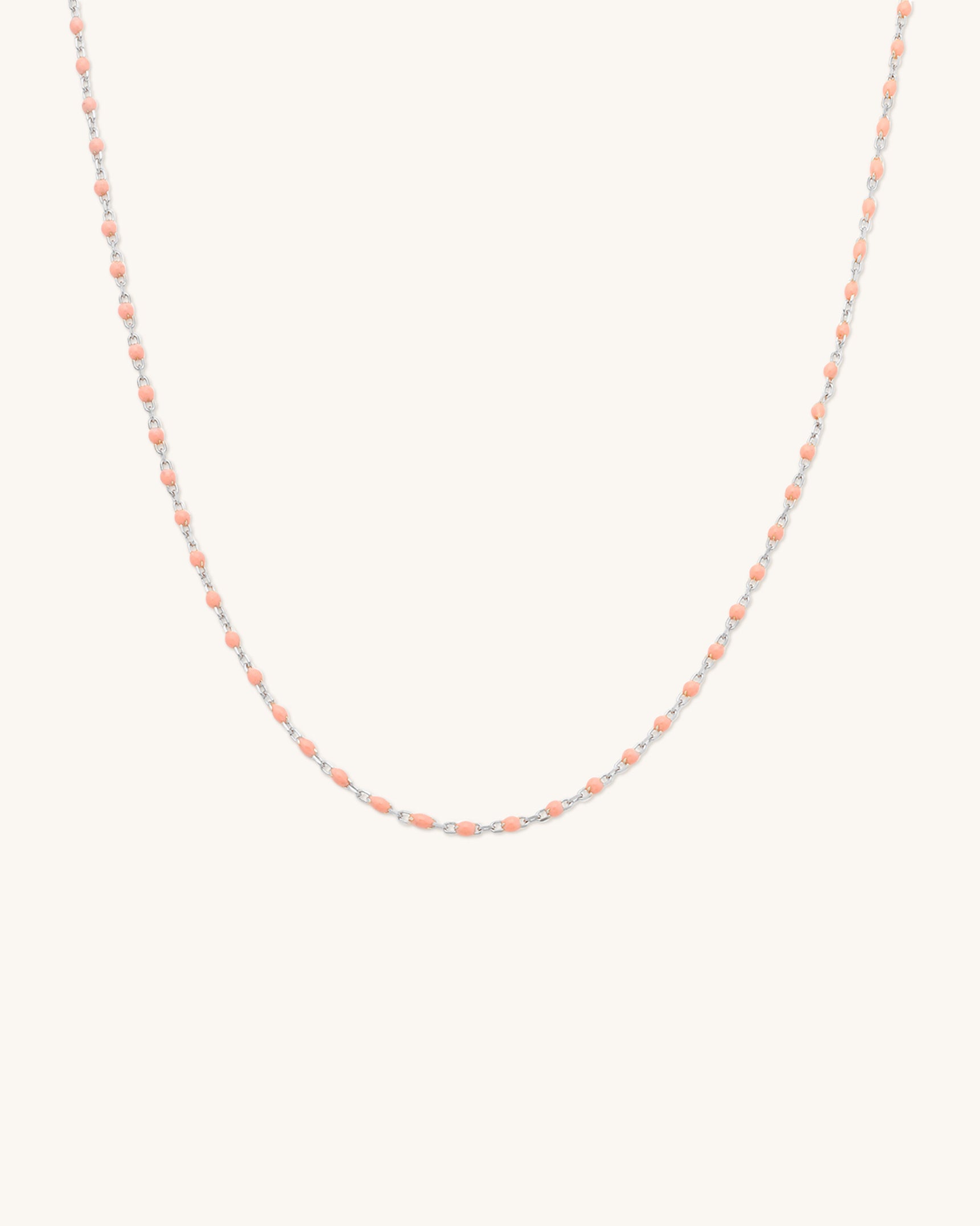 Trendy Peach Fuzz Candy Chain Necklace for Women - Sweet & Stylish Fashion Jewelry - Perfect for Valentine's Day Gifts, Date Nights & Everyday Wear