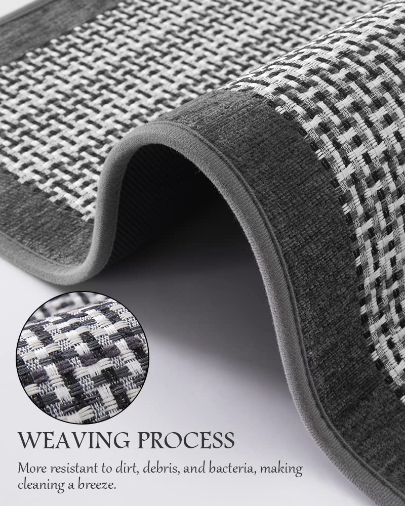 Non-Slip Washable Kitchen Mats with Rubber Backing - Super Absorbent 20