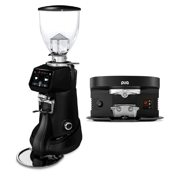 Fiorenzato F83 E PRO & E XGI PRO Espresso Grinder with Puqpress M4 Tamper Bundle - Perfect for Specialty Coffee Shops & Home Baristas
