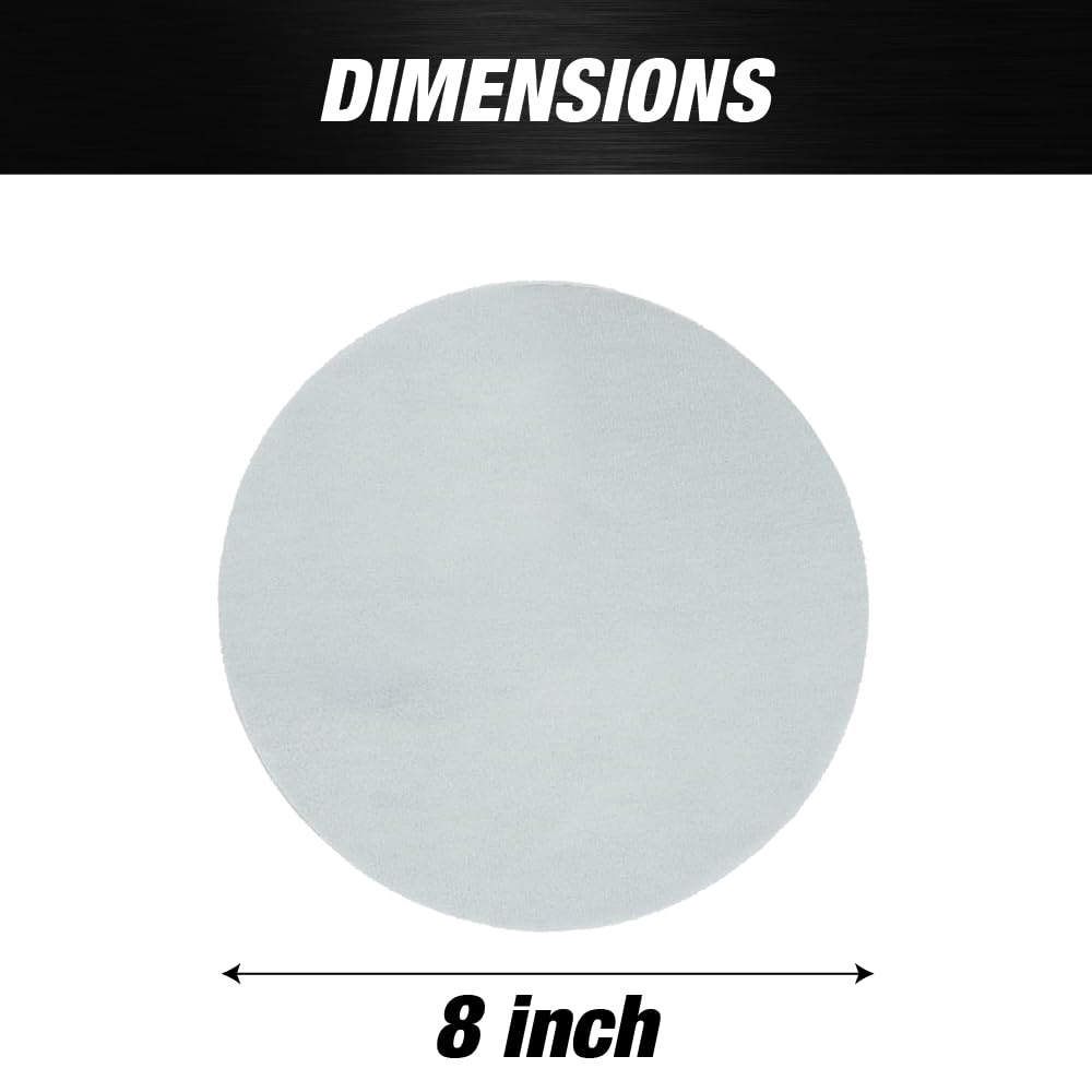 LAUCO 8-Inch (203.2mm) Blue Waffle Light Cut Foam Polishing Buff Pad with Hook & Loop Backing – Perfect for Car Detailing, Metal Polishing & Surface Restoration