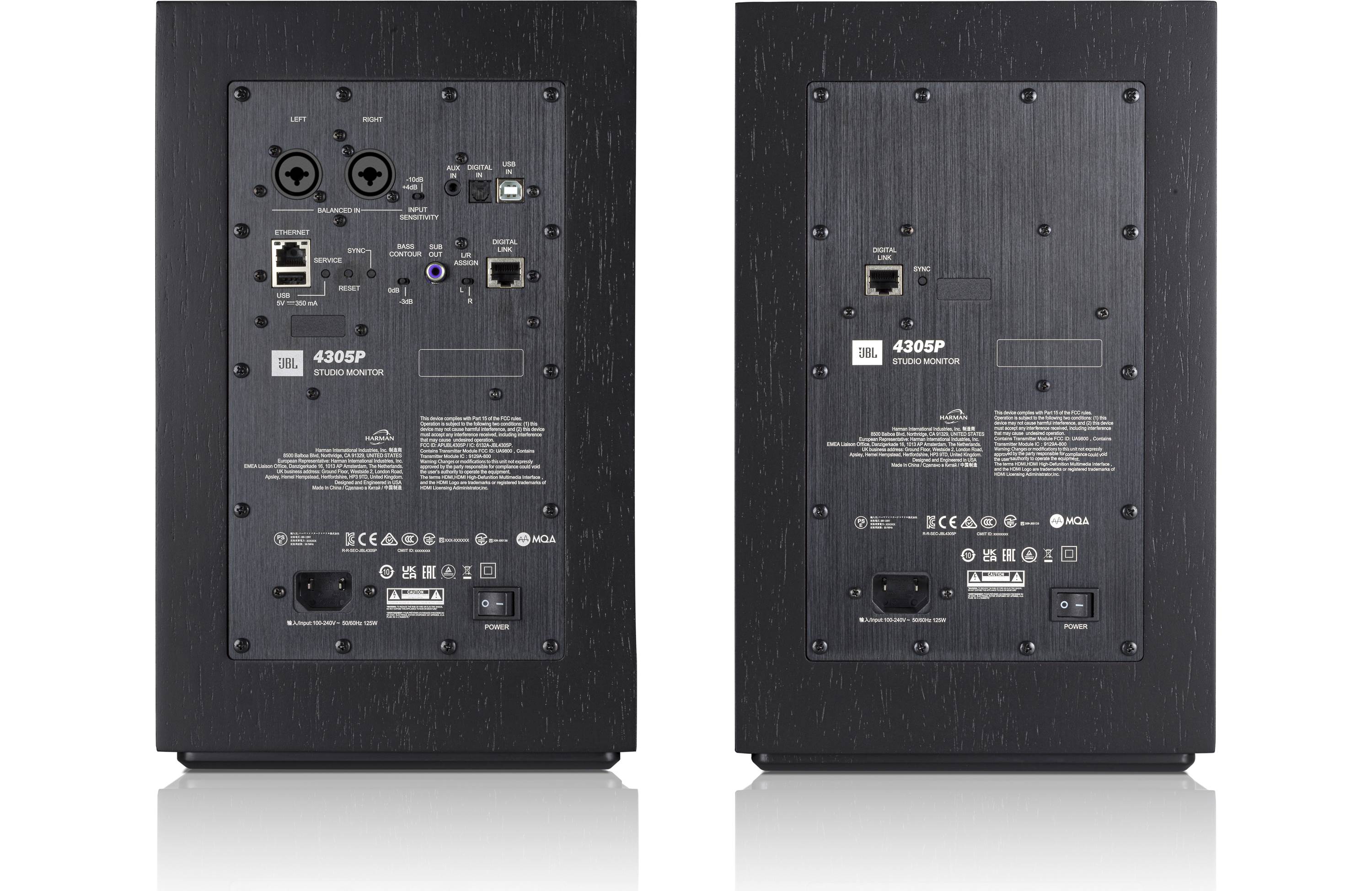JBL 4305P Powered Studio Monitor Bookshelf Speakers - Professional Audio Pair (Factory Refurbished) - Perfect for Home Studios, DJ Setups & Music Production