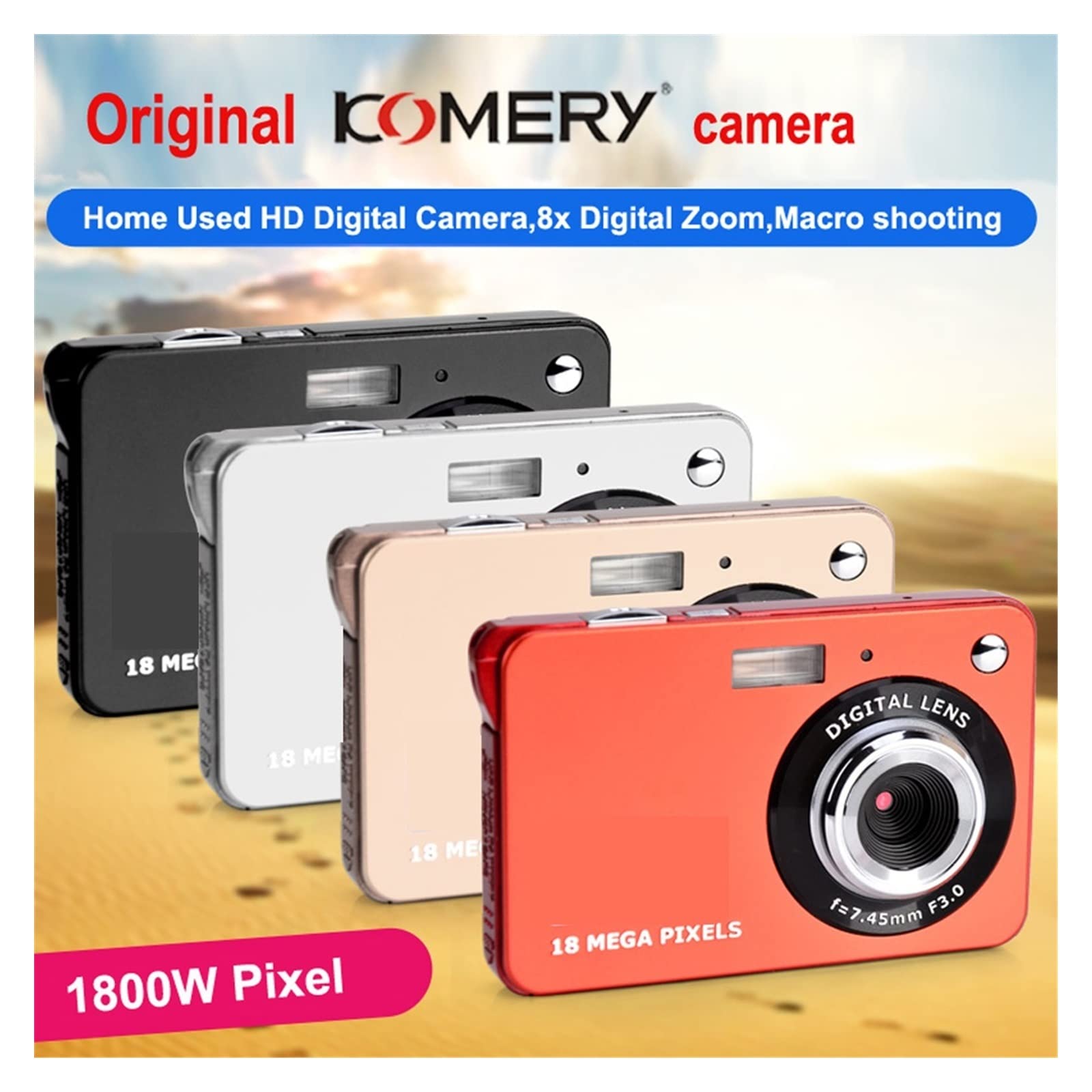 BODORME Mini Digital Camera - 18MP Retro DV Camcorder with 2.7