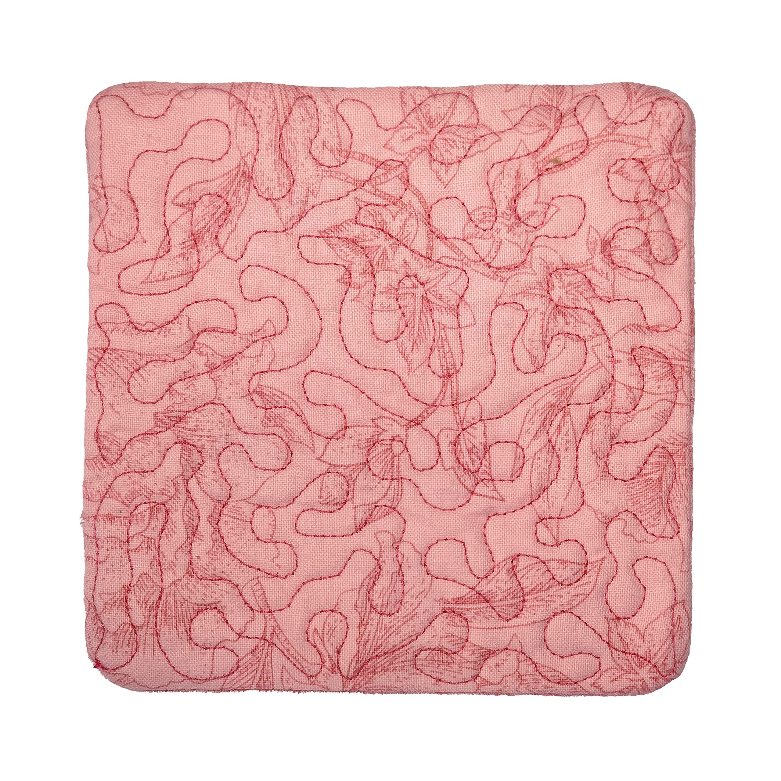 Floral Pink Square Coaster Set - Large Absorbent Drink Coasters for Coffee, Tea, and Wine - Perfect for Home, Office, and Party Use