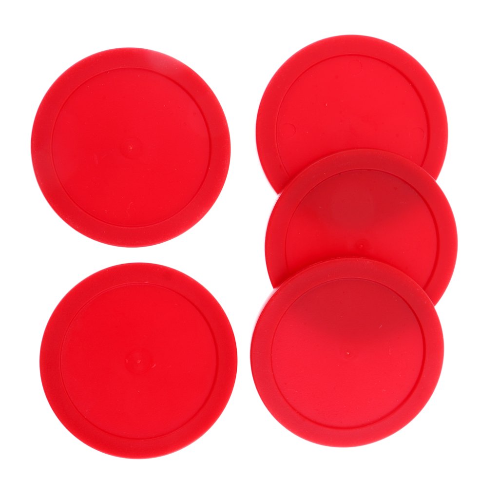 Tongina 5Pcs 62mm Mini Air Hockey Pucks Set - Durable Round Table Hockey Pucks for Kids & Adults - Perfect for Family Game Night, Birthday Parties and Indoor Sports Fun