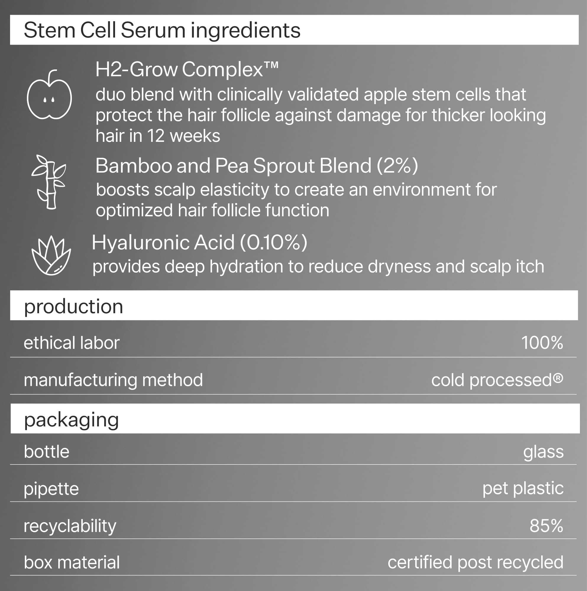 Act+Acre Cold Processed Stem Cell Scalp Serum for Thicker Hair Growth | Sulfate & Paraben Free Scalp Treatment with Aloe Vera | Hydrates & Soothes Dry Scalp | Perfect for Daily Hair Care Routine & Scalp Health Maintenance