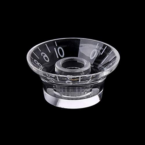 1pc Bell Shape Guitar Tone Volume Control Knob - Transparent White for LP Guitars | Perfect for DIY Guitar Repair & Customization