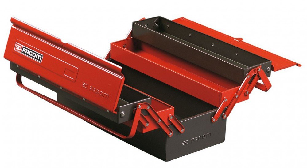 Facom BT.11A Professional Tool Box - Heavy Duty Metal Tool Storage Case for Mechanics, Electricians & DIY - Perfect for Workshop, Garage & Job Site Organization