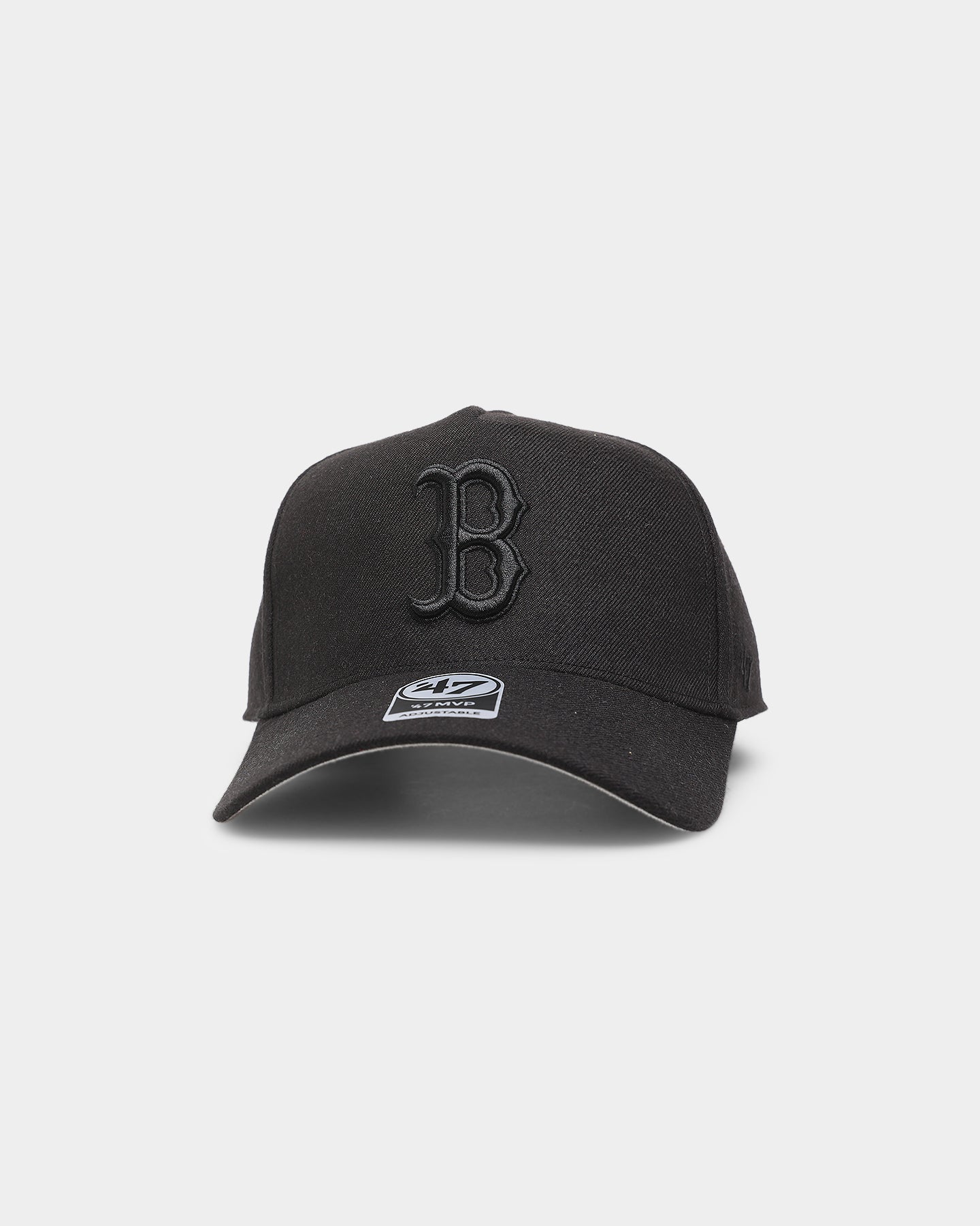 47 Brand Boston Red Sox 'Black/Black' MVP DT Snapback Hat - Adjustable Baseball Cap for Men & Women - Perfect for Sports Fans, Casual Wear & Game Day Outfits