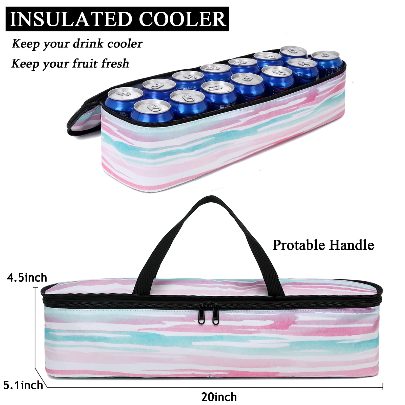 Octsky Large Waterproof Beach Tote Bag with Cooler & 9 Pockets - Sandproof Zippered Pool Bag for Women | Perfect for Beach Trips, Pool Parties & Summer Vacations