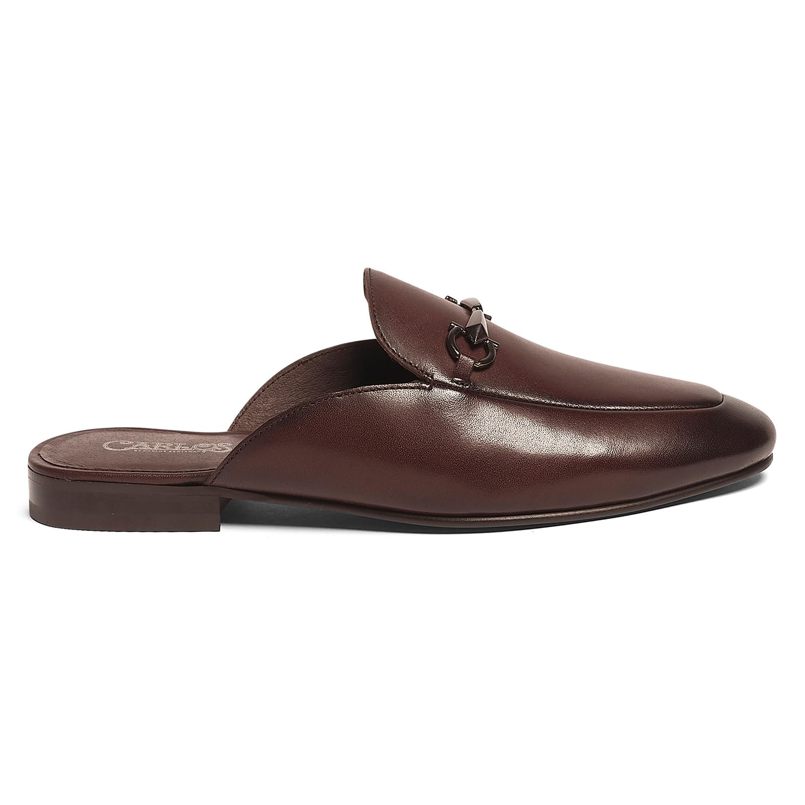 Carlos Santana Apollo Bit Slides for Men - Comfortable Leather Lining & Padded Footbed - Durable Rubber Outsole - Easy Slip-On Sandals for Casual Wear, Beach, Poolside & Summer Relaxation