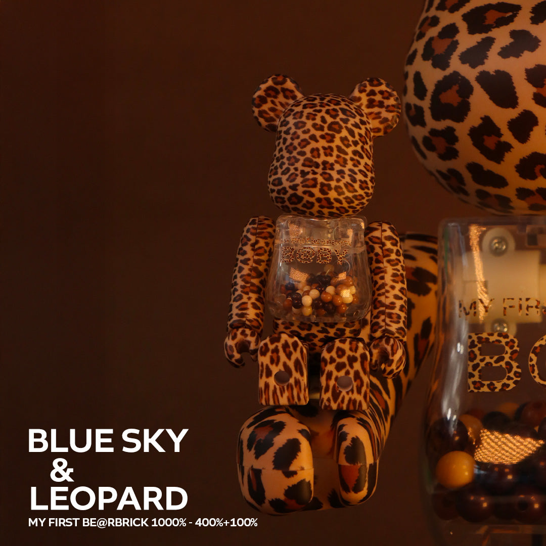 400% + 100% Bearbrick My First Baby Leopard Collectible Art Toy - Perfect for Home Display, Office Decor & Gift Giving