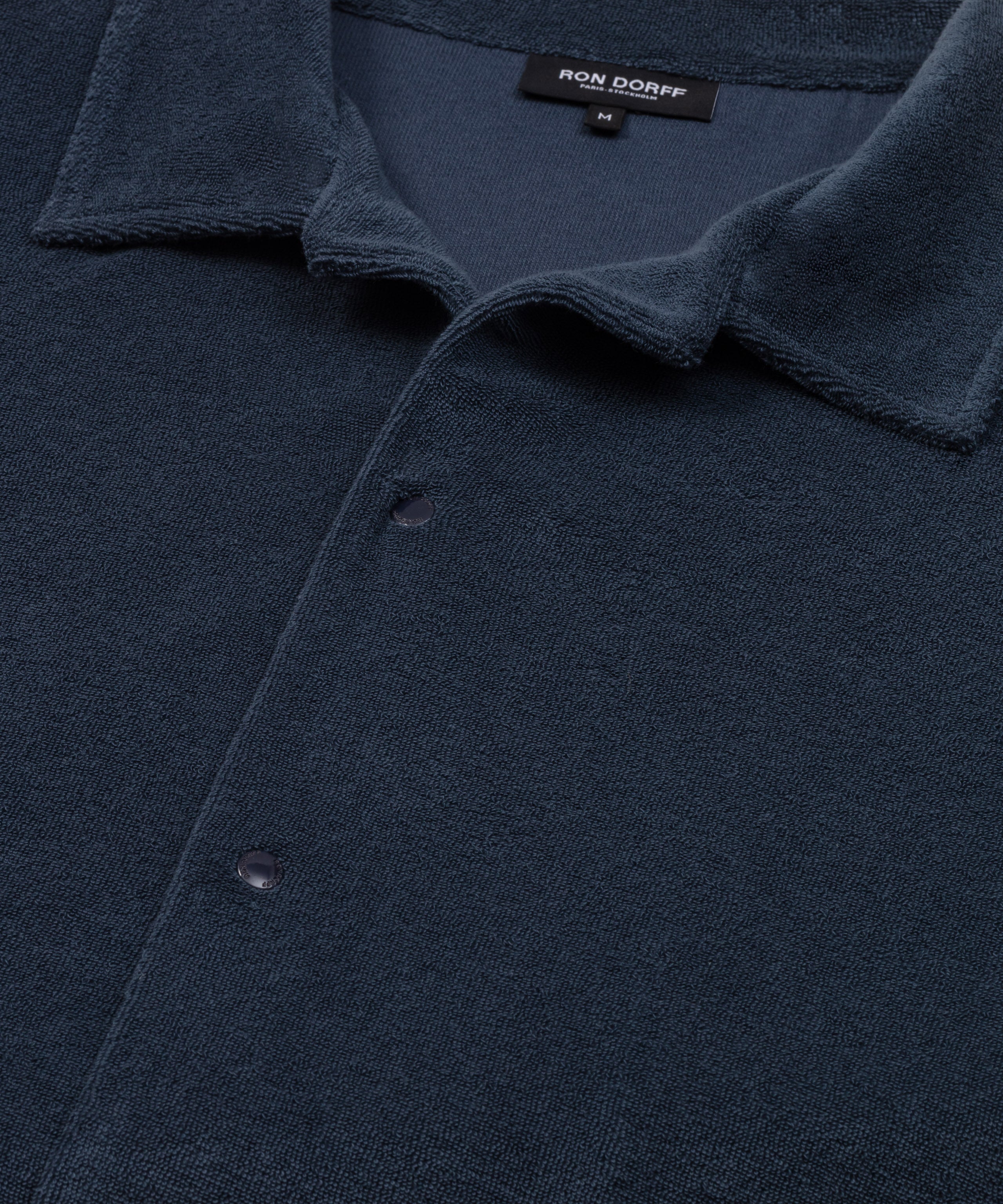 Ron Dorff Men's Cotton Terry Shirt - Soft Breathable Casual Button Down Shirt for Everyday Wear, Work & Weekend Outings