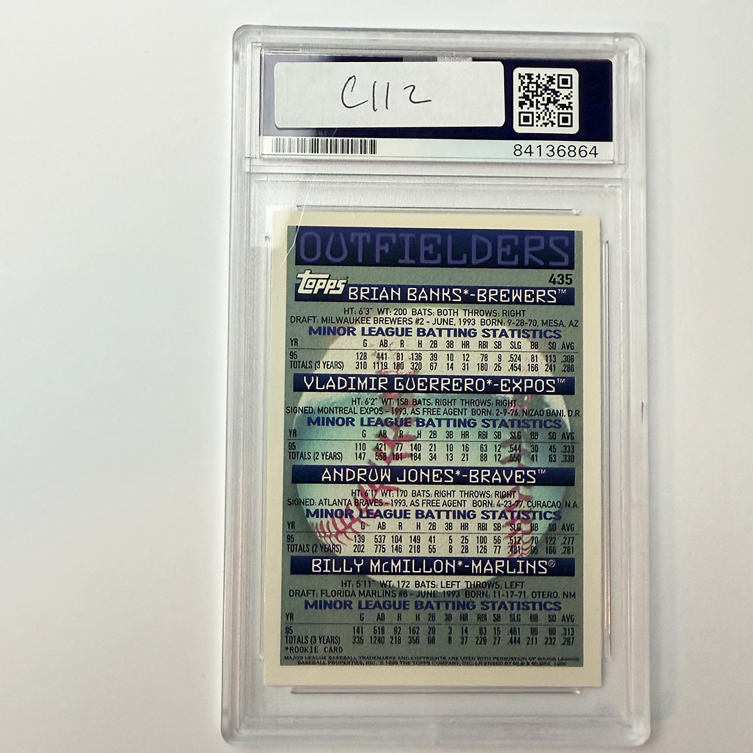 Andruw Jones Signed 1996 Topps Rookie Card #435 PSA Certified Authentic Auto - Perfect for Baseball Memorabilia Collectors and Atlanta Braves Fans
