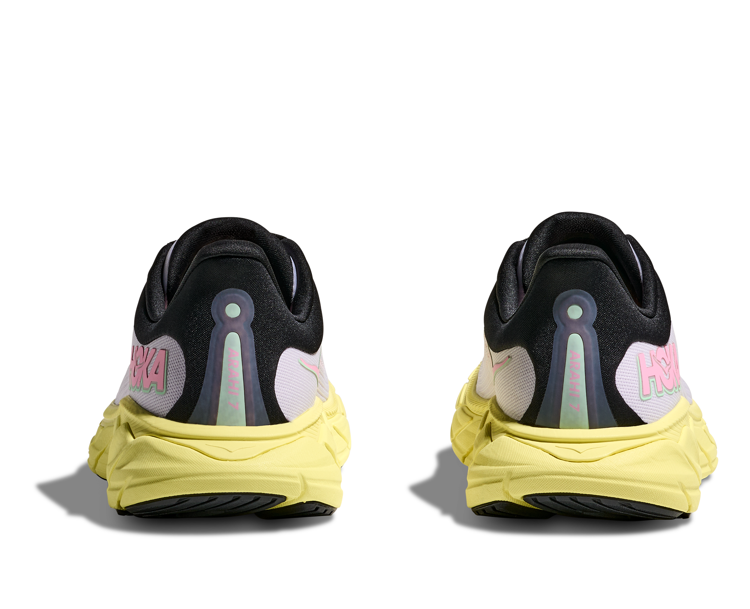 Women's HOKA Arahi 7 Running Shoes - Starlight Glow/Yuzu Color - Stability & Cushion for Road Running, Jogging, and Daily Wear