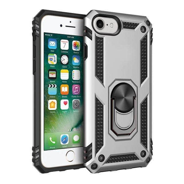 iPhone SE 2020 Case - Military Grade Drop Tested with Kickstand & Magnetic Car Mount | Shockproof Protective Cover for Commuting, Travel & Outdoor Activities