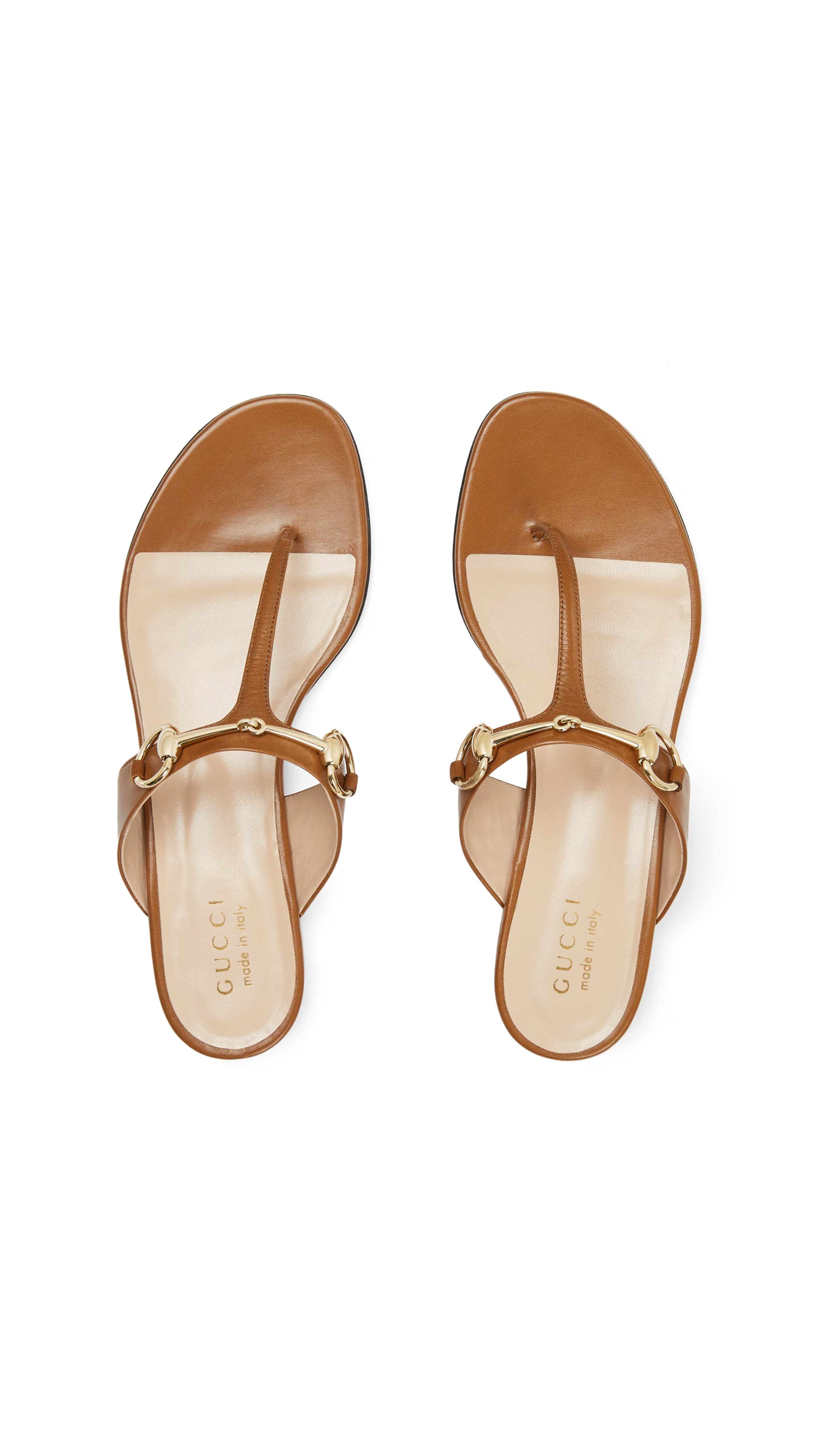 Horsebit Thong Sandals for Women - Light Brown Leather Flip Flops - Perfect for Beach, Pool, and Summer Outfits