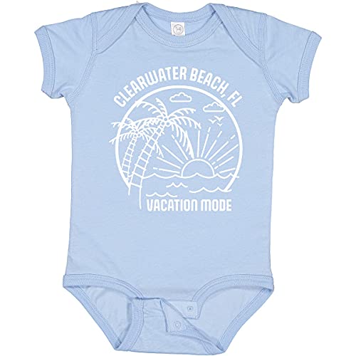 Inktastic Summer Vacation Mode Clearwater Beach Florida Baby Bodysuit - Cute Florida-Themed Outfit for Infants & Toddlers - Perfect for Beach Trips, Family Vacations & Photo Shoots