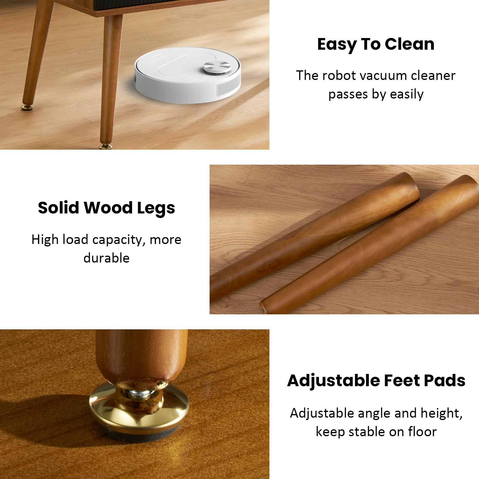 Artswish Mid Century Modern Coffee Table with Drawer & Open Storage - Walnut Wood Living Room Table for Home Decor | Perfect for Small Spaces, Apartments & Cozy Living Rooms