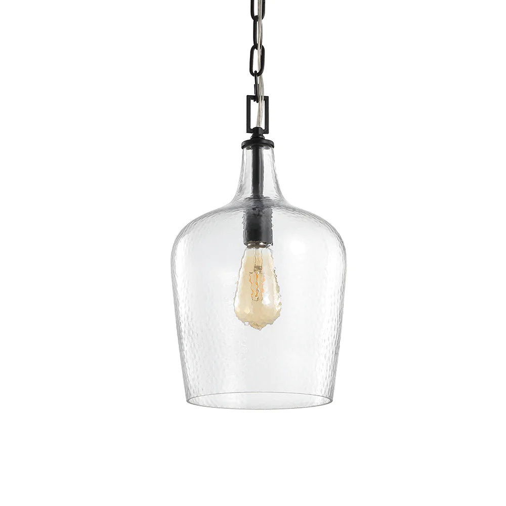 Blossom 1 Light Pendant - Modern Black Hanging Light Fixture for Kitchen Island, Dining Room & Bedroom Decor
