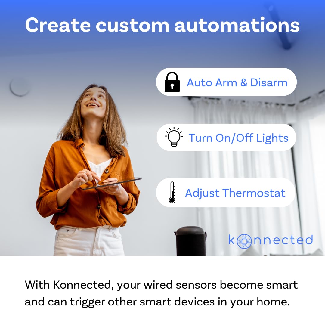 18-Zone Wired Smart Alarm Panel Kit - Konnected Alarm Panel for Smart Home Security | Works with SmartThings, Alexa & Home Assistant | No Batteries or Monthly Fees | Wi-Fi Enabled | Perfect for Home Automation & DIY Security Upgrades