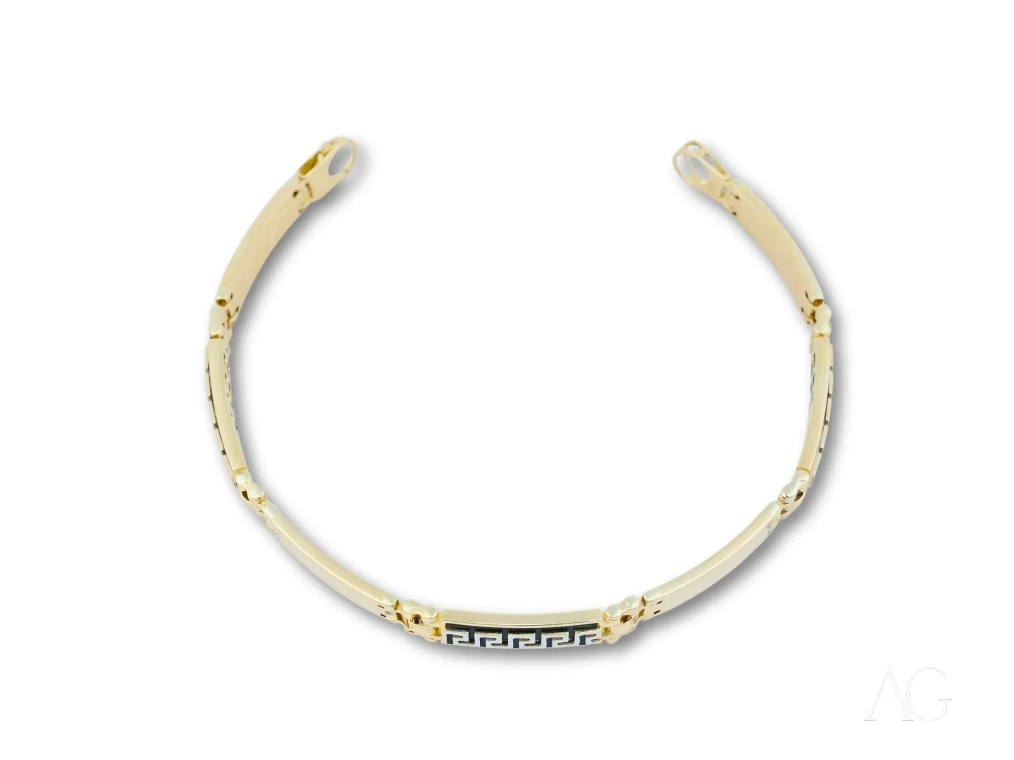 18K Gold & White Gold Men's Bracelet - Elegant & Durable Jewelry for Gifts, Weddings & Special Occasions