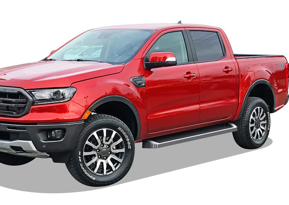 APS Premium 6in Running Boards for Ford Ranger SuperCrew Cab 2019-2023 - Heavy Duty Side Steps for Easy Entry & Exit, Off-Road Protection, Enhanced Truck Style