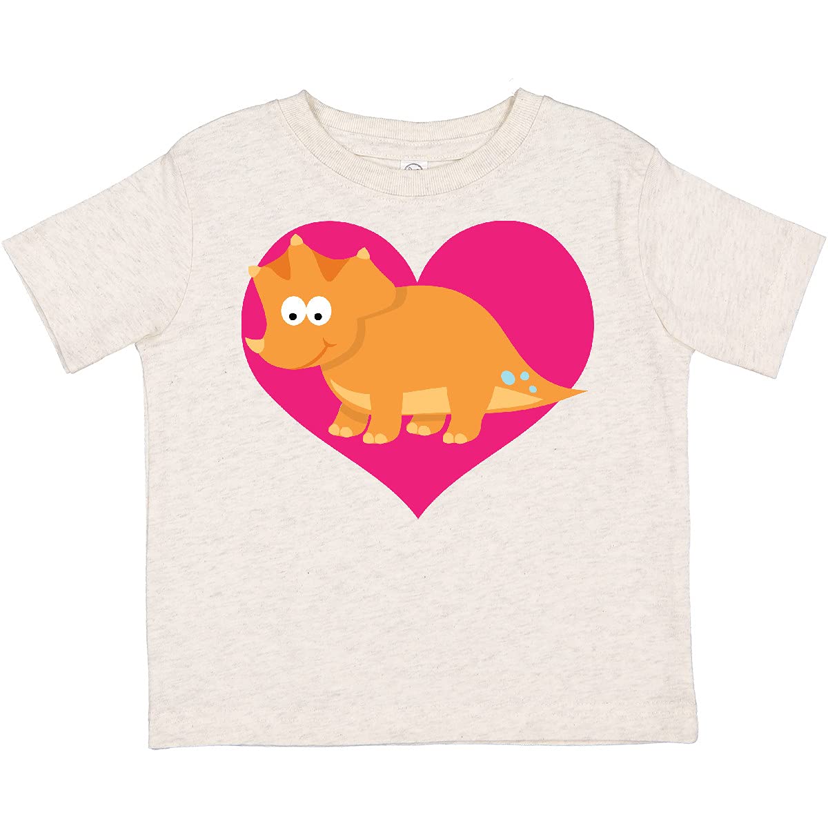 Inktastic Dinosaur Triceratops Girls Toddler T-Shirt - Cute Prehistoric Dino Graphic Tee for Toddler Girls - Perfect for Playdates, Preschool & Dinosaur-Themed Birthday Parties