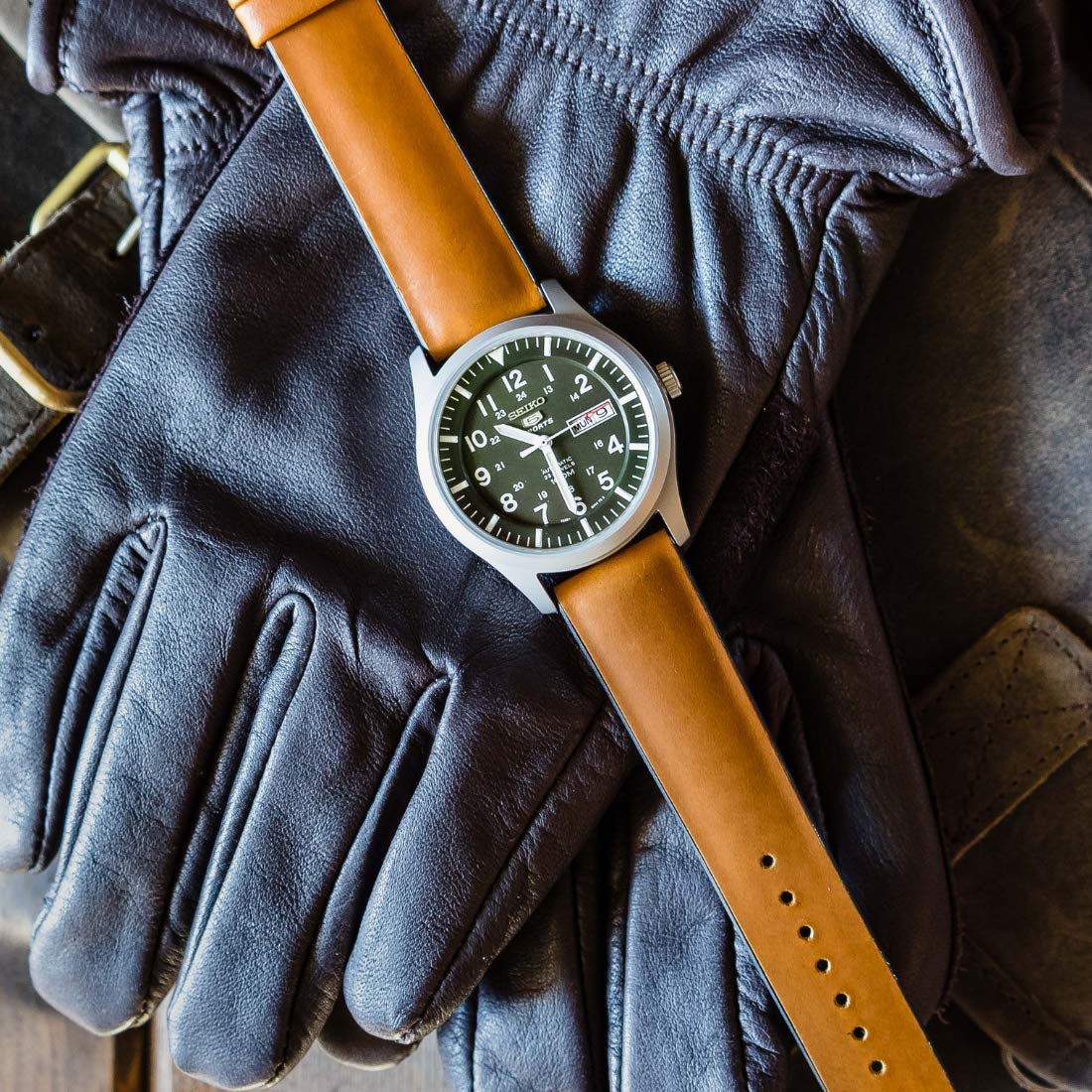 BARTON Leather & Rubber Watch Bands - Quick Release 18-22mm for Men's Watches - Durable Stainless Steel - Perfect for Daily Wear & Outdoor Activities