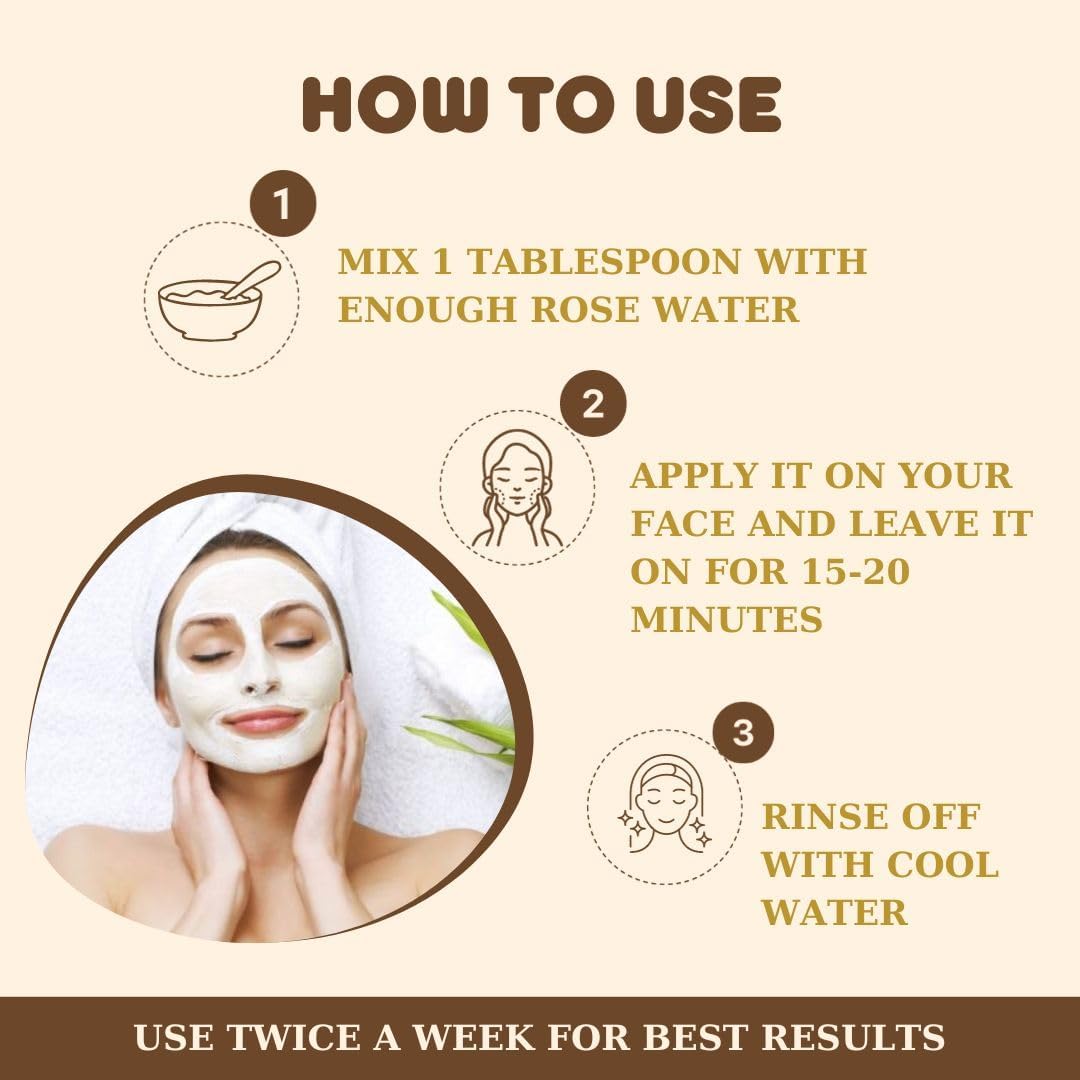 Shirish Masala Multani Mitti Powder - 350g Natural Fuller's Earth Clay for Face Mask & Skin Care | Deep Cleansing, Oil Control, Glowing Skin | Perfect for Spa, Acne Treatment & DIY Beauty Routines