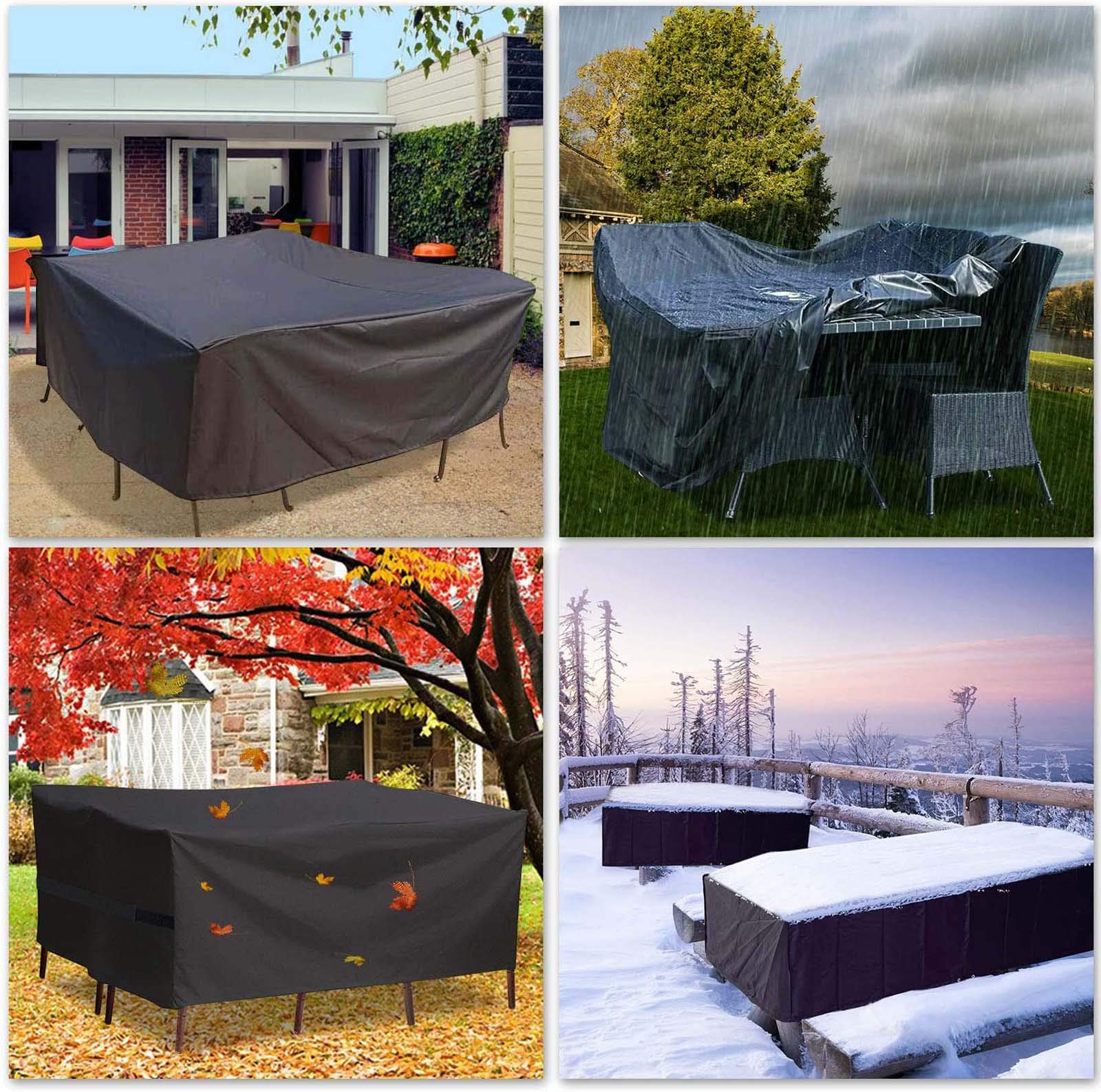 Heavy Duty 420D Oxford Waterproof Patio Furniture Covers 230x165x70cm - Outdoor Garden Lounge Set Cover for Table, Chair & Sofa - All-Weather Protection for Winter, Rain & Snow - Perfect for Backyard, Deck & Poolside Use