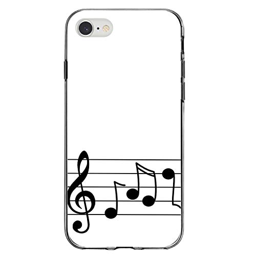 Treble Staff Music Notes On Clear Case