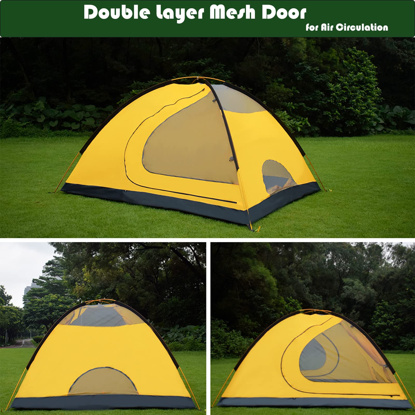 GEERTOP 4 Person 4 Season Waterproof Camping Tent - Double Layer Lightweight Family Tent for Hiking, Backpacking & Outdoor Adventures - Perfect for Camping Trips, Family Gatherings & Wilderness Exploration