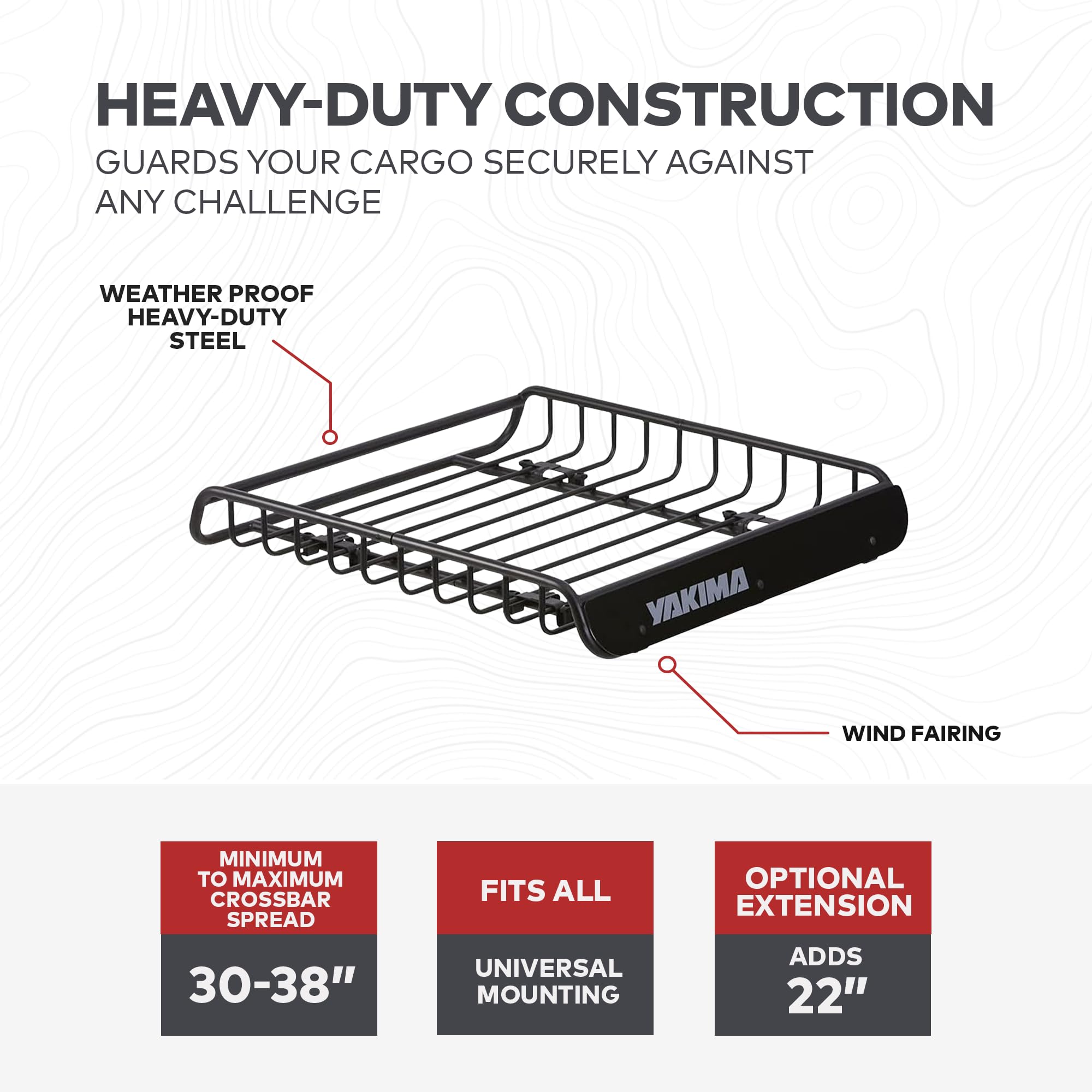 YAKIMA MegaWarrior Roof Cargo Basket - Heavy Duty Steel Rack for SUV, Truck & Van - Perfect for Camping Gear, Luggage & Outdoor Equipment Storage