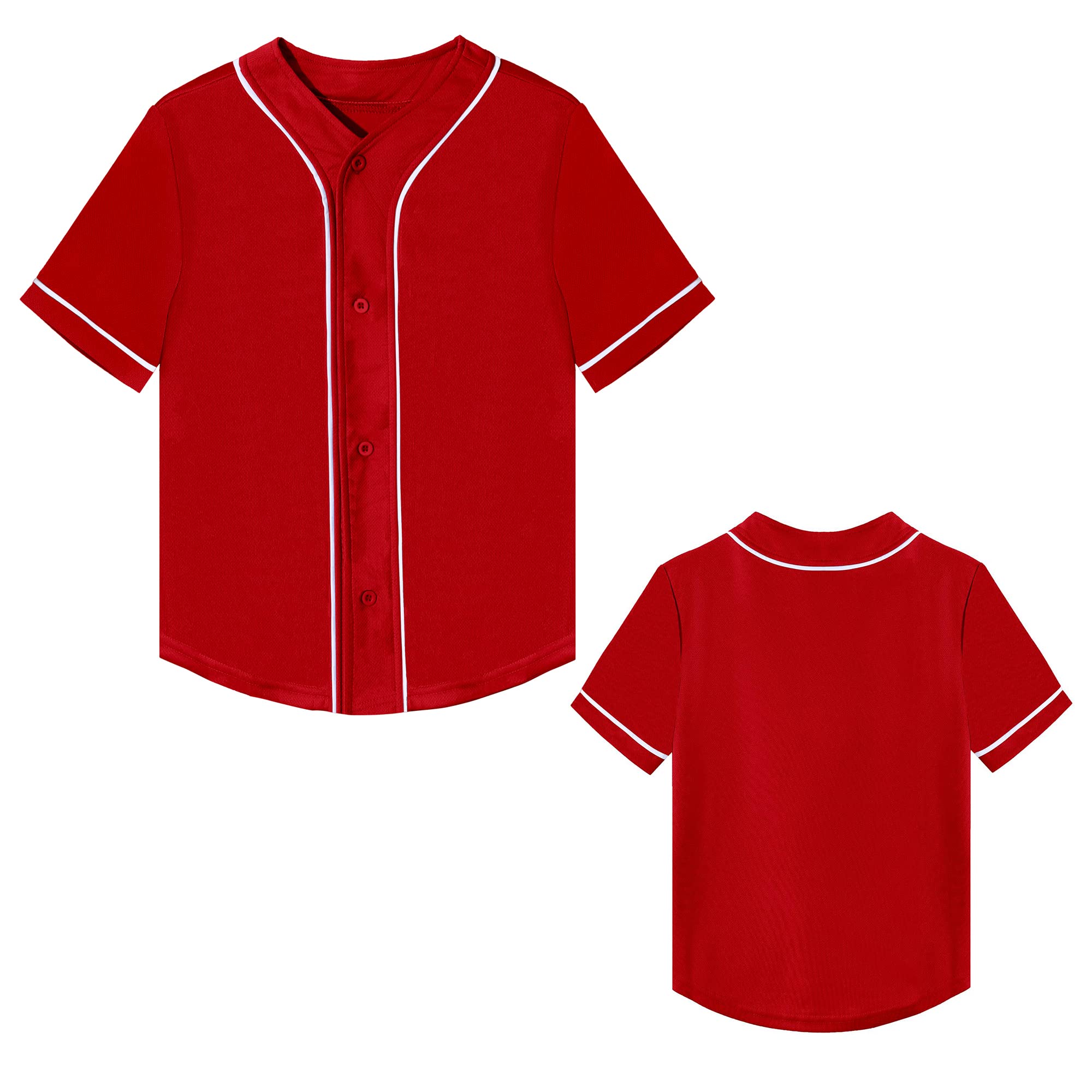 Trendy Kids Baseball Jersey Button-Up T-Shirt - Boys & Girls Hip Hop Short Sleeve Tee in Black & White | Perfect for Baseball Games, Hip Hop Dance, and Casual Streetwear