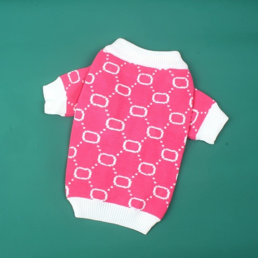 Luxury Pink XS Dog Sweater for Autumn & Winter - Warm, Soft & Comfortable Pet Clothing for Small Dogs - Perfect for Outdoor Walks & Indoor Coziness
